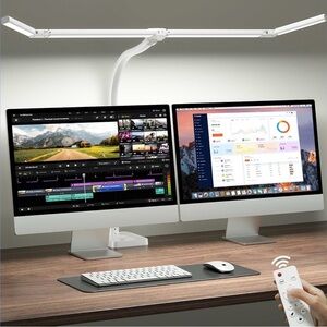 42” Dual Monitor Smart LED Desk Lamp with Remote Control • New In Box
